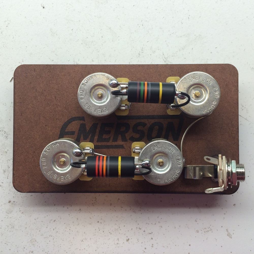 emerson custom tele deluxe prewired kit 500k pots macdaddy music